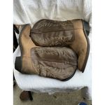 Laredo Brown Leather Pull On Western Boots Women's Size 10 Lea Vamp Fox Photo 1