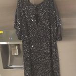 Aidan Mattox ππ Cold Shoulder Sequin Mini Dress ~ Cocktail Dress Black 6 NWOT Photo 9