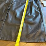 Good American  Better Than Leather Faux Leather Shacket Army Shirt Black XL 4 Photo 5