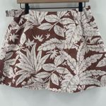 Urban Outfitters Skirt Size Large Tropical Leaf Coastal Mini Size Buckle Brown Photo 2