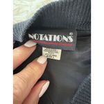 Notations Vintage‎  Nautical Flags Print Bomber Jacket Red Womens Large Photo 2