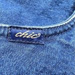 Chic Size Medium Denim Zipper Front Hoodie with Pockets & 3” side slit V… Photo 6