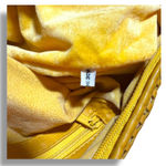 Vintage Retro 1980s Brio! Leather Bag Slouchy‎ Hobo Woven Balloon Purse Yellow Photo 12