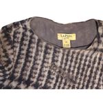 LaPiel By AMB Design S/M Florence Stretch Knit Top Houndstooth Sheer La Piel Brown Photo 3