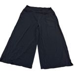 Halara Pants Womens Large Black Wide Leg Cropped Pants Flowy Palazzo Photo 0