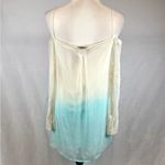 Teeze Me Beautiful white and light blue ombré off shoulder lace sleeve dress size small Photo 4