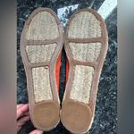 Etienne Aigner  Orange Espadrille Flats with Floral Detail Leather Upper Size 6 Photo 7