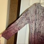 One World  Grey/Maroon Snake Print Knit 3/4 Sleeve Blouse 1X Photo 3
