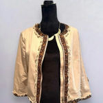 Live a Little  distressed leopard blazer with zipper‎ Photo 1