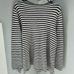 Eileen Fisher  Sz 1x Relaxed Fit Striped Sweater  Organic Linen Cotton Thin Knit Photo 2