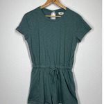 UpWest Cotton Slub Romper Medium Short Sleeves Green Photo 0