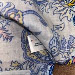 Roller Rabbit  Blue Amanda Linen Lulu Set Polo Pajamas Paisley Print Photo 3