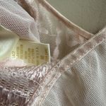 Victoria's Secret VINTAGE  Pink Lace Thing Gold Crown Label Lace Teddy Size M Photo 4