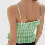 Urban Outfitters  Green Gingham Smocked Crop Top M Cottagecore Coquette Style Photo 1