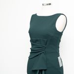 Betsy and Adam  Christine Scuba Crepe Ruffled Bow Gown Photo 8