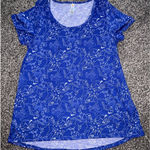 LuLaRoe  Women's Blue Dinosaur Short sleeve tunic size‎ medium Photo 0