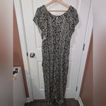 Anthropologie Zadie Satin Jumpsuit W16 Black/White Photo 1