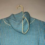 SheIn small womens pullover striped knit sweater blue long sleeve Photo 1