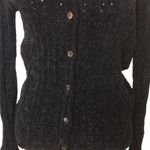 Lord & Taylor black button down soft cardigan sweater size medium Photo 2