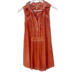 Free People  acid wash lace collared blouse xs Photo 2