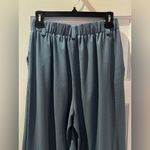 Halara High Waisted Pocket Wide Leg Waffle Work Pants Size S Blue Photo 2