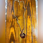 Elegant Gold and Brown Tortoise Pendant Necklace contemporary gold tone boho Photo 0