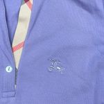 Burberry  Brit Lilac Cotton Pique V-Neck Polo Shirt Women’s Large Photo 3