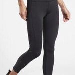 Athleta Black Ultimate Run 7/8 Tight Mesh Ankle Zip Leggings Photo 0