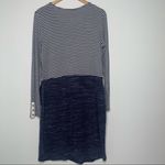 Dolan Anthropologie Left Coast Collection Navy Stripe Long Sleeve Dress Large Blue Photo 6