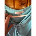 Christopher & Banks Twist Front Top Short Sleeve Casual Blue Size L Photo 2