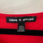 Cable & Gauge  Red Long-sleeved Tie-Front Shirt, Size Medium Photo 2