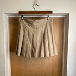 NWT! The Drop Mini Pleated School Girl Skirt Tan with Side Zipper Photo 1
