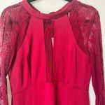 Free People  It’s Now or Never Wine Red Lace bodycon dress size L Photo 2