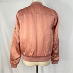 Ambiance Bomber Jacket Zip Up‎ Lot Of 2 Womens Small Satin Pink Green Photo 5