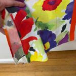 Frances Valentine Floral Print Maxi Resort White Lotus Dress Lg Colorful Cruise Photo 5