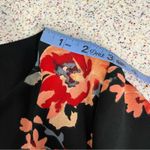 Everly  Anthropologie Floral Shift Dress Black Red 3/4 Sleeve Women’s Medium Photo 10
