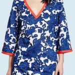 Boden Lilian Kaftan Blue Swim Cover Tunic Top Women's Size 12 Beach Resort Wear Photo 0