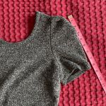 VILA Clothes Textured Knit Puff Sleeve Dress – Size S – Gray/Black Tweed Look Photo 9