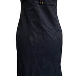 Flavio Castellani Black Lace Up Corset Strapless Bustier dress Italian SZ 42 Black Photo 0