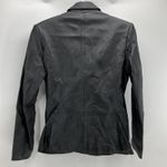 Newport News  leather jacket blazer peplum pockets dark academia rocker size 4 Photo 1