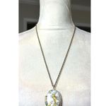 Vintage Bird Locket Pendant Necklace With Floral Design Meaningful Gift Boho 25" Yellow Photo 2