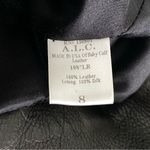 ALC Frank A.L.C. Black Leather Asymmetrical Zip Jacket Leonardo Photo 6