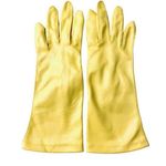 Vintage VAN RAALTE Canary Yellow women's gloves Wrist Length O/S 1960s Photo 0