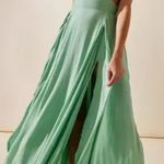 Free People  Lille Maxi Slit Green Maxi Dressed Photo 0