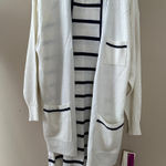 Liz Claiborne Vintage 80s  Women's Dress w/ Knit Cardigan Duster Sweater Set Photo 0