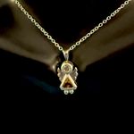Sterling Silver Angel Citrine Pendant w/ SS plate Chain Photo 1