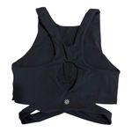 Athleta  Conscious Cut Out Crop Top/Athletic Bra Black Photo 4