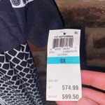 NWT INC International Concepts Black & White Long Sleeve Midi Shift Dress 0X Photo 3