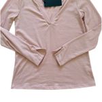 Gibsonlook Top Shirt Mauve Waffle Weave V-Neck Long Sleeve Casual Top Small NEW Photo 9