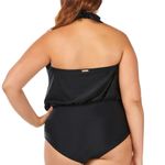 Raisin's NWT  Curve Casablanca One Piece Blouson High Neck Halter Top Swimsuit 20w Photo 1